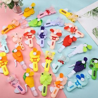 QUẠT MINI CẦM TAY, QUẠT BÓP TAY 2 CÁNH QUẠT HÌNH THÚ KUTE