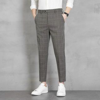 QUẦN ÂU NAM ỐNG ĐỨNG KẺ SỌC CARO ĐẸP CAO CẤP THIẾT KẾ HÀN QUỐC,TÔN DÁNG, LỊCH SỰ, TRẺ TRUNG - TUTO5