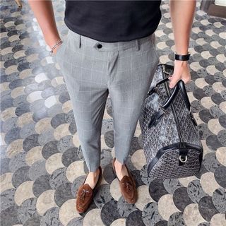 QUẦN ÂU NAM ỐNG ĐỨNG KẺ SỌC CARO ĐẸP CAO CẤP THIẾT KẾ HÀN QUỐC,TÔN DÁNG, LỊCH SỰ, TRẺ TRUNG - TUTO5