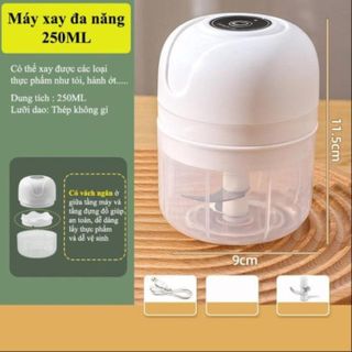 MÁY XAY MINI GIA VỊ TỎI ỚT, ĐỒ ĂN, CÓ SẠC TÍCH ĐIỆN