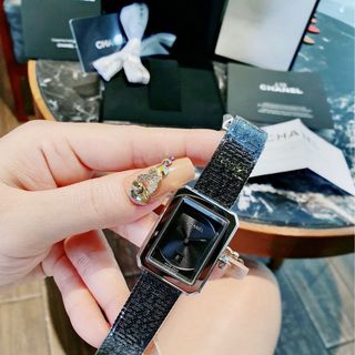SALE ĐỒNG HỒ NỮ SIÊU CẤP CHANEU DÂY LƯỚI FULL ĐEN