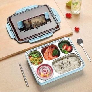HỘP CƠM INOX 5 NGĂN CÓ NẮP ĐẬY SIÊU ĐẸP TIỆN LỢI