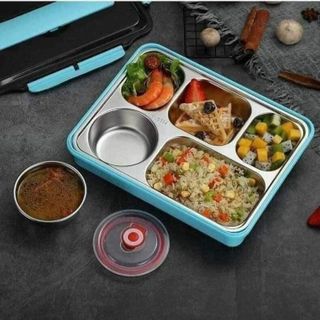 HỘP CƠM INOX 5 NGĂN CÓ NẮP ĐẬY SIÊU ĐẸP TIỆN LỢI