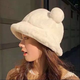MŨ TAI GẤU LÔNG THỎ MỀM MỊN