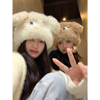 MŨ LÔNG HÌNH CHÓ MẮT TO KUTE