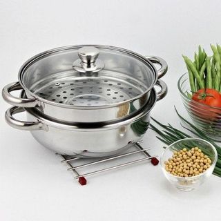 NỒI LẨU 2 TẦNG, CÓ VỈ HẤP