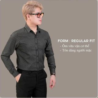 ÁO SƠ MI NAM TAY DÀI TUTO5 SMK03 – HỌA TIẾT KẺ SỌC, CHẤT LỤA DỆT CAO CẤP (HÀNG GẤP HỘP SANG TRỌNG)