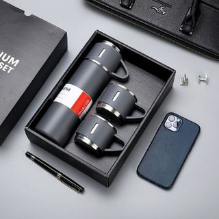 SET BÌNH GIỮ NHIỆT INOX 304 KÈM 2 CỐC