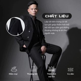 ÁO VEST NAM 6 CÚC CÔNG SỞ TUTO5 MENSWEAR FORM DÁNG REGULAR FIT 3 LỚP DÀY DẶN THANH LỊCH, TRẺ TRUNG