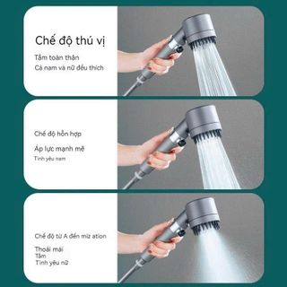 VÒI SEN TĂNG ÁP 4 CHẾ ĐỘ KÈM DÂY 1.16M (T50)