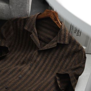 ÁO SƠ MI NAM HỌA TIẾT KELLY TUTO5 MENSWEAR SMD04 - SƠ MI NGẮN TAY CỔ VEST VẢI ĐŨI THÔ HÀN THOÁNG MÁT, FORM THOẢI MÁI