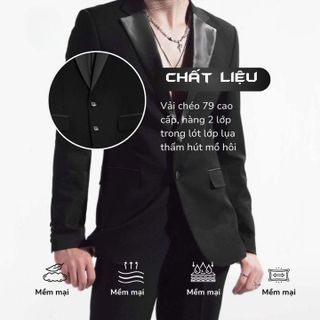 ÁO VEST TUXEDO VE BÓNG 2 CÚC DÀY DẶN LỊCH LÃM , TRẺ TRUNG