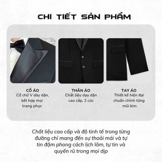 ÁO VEST TUXEDO VE BÓNG 2 CÚC DÀY DẶN LỊCH LÃM , TRẺ TRUNG