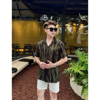ÁO SƠ MI NAM CUBAN SHIRT TUTO5 MENSWEAR SCB01 - SƠ MI HOẠ TIẾT NGẮN TAY LỤA HÀN FORM REGULAR FIT, MÁT MẺ , NĂNG ĐỘNG
