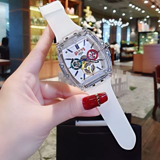 ĐỒNG HỒ NAM NỮ CAO CẤP GUECS MẶT CHỮ NHẬT CHONOGRAP DÂY CS MẶT CN
