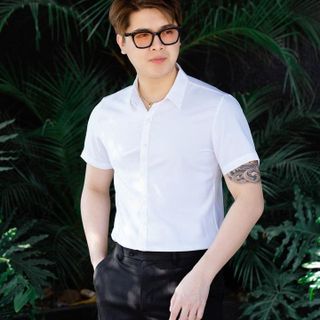 ÁO SƠ MI NAM NGẮN TAY TUTO5 MENSWEAR SMN01 - SƠ MI TRƠN CÔNG SỞ SLIMFIT HÀN QUỐC PHONG CÁCH, TRẺ TRUNG, LỊCH LÃM