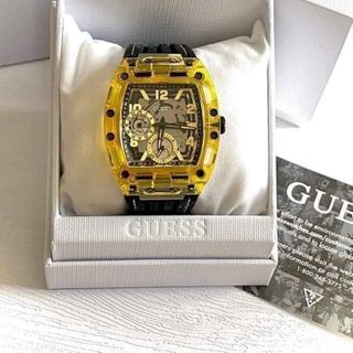 ĐỒNG HỒ NAM NỮ CAO CẤP GUECS MẶT CN NIỀNG NHỰA TRONG VÀNG