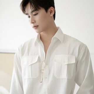 ÁO SƠ MI NAM LINEN TUTO5 MENSWEAR SMD03 - SƠ MI DÀI TAY PHỐI TÚI NGỰC CHẤT ĐŨI LINEN THOÁNG MÁT, PHONG CÁCH HÀN QUỐC TRẺ TRUNG