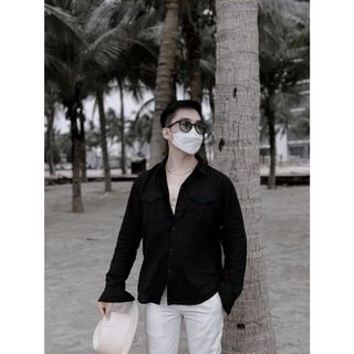 ÁO SƠ MI NAM LINEN TUTO5 MENSWEAR SMD03 - SƠ MI DÀI TAY PHỐI TÚI NGỰC CHẤT ĐŨI LINEN THOÁNG MÁT, PHONG CÁCH HÀN QUỐC TRẺ TRUNG