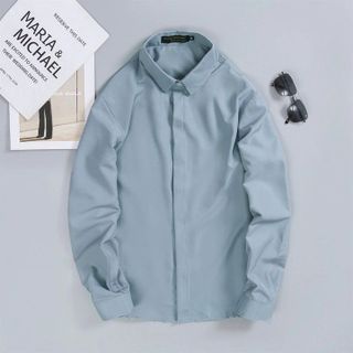 ÁO SƠ MI TRẮNG NAM TUTO5 MENSWEAR SMT04 - SƠ MI TRƠN DÀI TAY NẸP ẨN COTTON PHONG CÁCH, GẤP HỘP CAO CẤP( CÓ BIGSIZE)