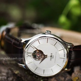 ĐỒNG HỒ NAM SIÊU CẤP TISOC DÂY DA MẶT TRẮNG VIỀN BẠC AUTOMATIC FULLBOX HÃNG