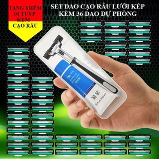 BỘ DAO CẠO RÂU 36 LƯỠI TẶNG KÈM TUÝP KEM CẠO RÂU