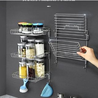 KỆ GIA VỊ DÁN TƯỜNG 2 TẦNG, 3 TẦNG