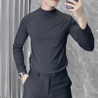 ÁO THUN TĂM DÀI TAY NAM TUTO5 MENSWEAR AT07- ÁO PHÔNG GIỮ NHIỆT NAM CỔ CAO BODY SLIM FIT TÔN DÁNG CAO CẤP-TUTO5