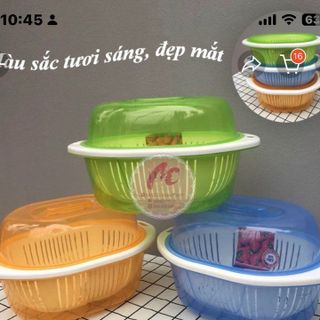 BỘ RỔ CHẬU CÓ NẮP ĐẬY 3 TRONG 1