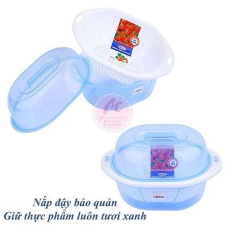 BỘ RỔ CHẬU CÓ NẮP ĐẬY 3 TRONG 1