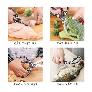 KÉO CẮT GÀ VÀ THỰC PHẨM NHÀ BẾP INOX ĐA NĂNG TIỆN DỤNG
