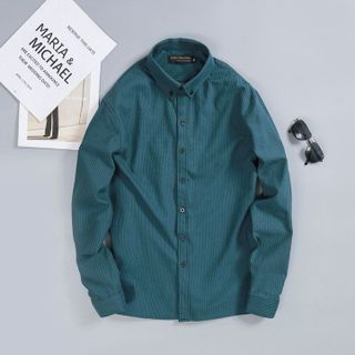 ÁO SƠ MI NAM OXFORD KẺ TUTO5 MENSWEAR SMK02 - SƠ MI DÀI TAY BUTTON DOWN GẤP HỘP CAO CẤP PHONG CÁCH HÀN QUỐC, THANH LỊCH