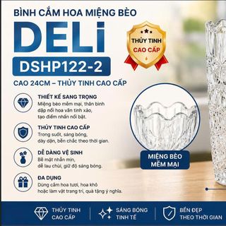 BÌNH CẮM HOA MIỆNG BÈO 24cm DELI DSHP122-2 (T12)