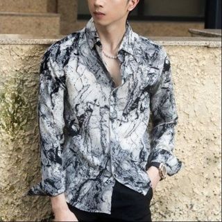 ÁO SƠ MI NAM HOẠ TIẾT TUTO5 MENSWEAR SML02 - SƠ MI LỤA HÀN MỀM MÁT KHÔNG NHĂN, SƠ MI CAO CẤP LỊCH SỰ, CÁ TÍNH