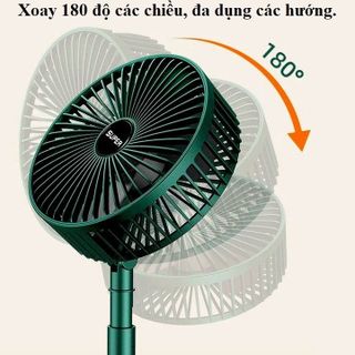 QUẠT SUPER FAN TÍCH ĐIỆN MINI GẬP GỌN ĐỂ BÀN