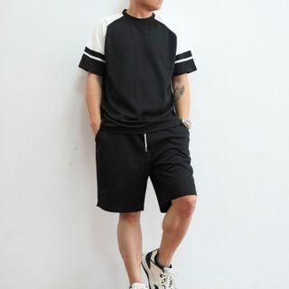 BỘ THỂ THAO CỔ TRÒN NAM  MENSWEAR BTT01 PHỐI SỌC SẮC NÉT TINH TẾ BỘ THỂ THAO COTTON CHÉO VẢI ĐANH MỊN LÊN FORM ĐẸP-TUTO5