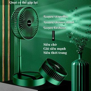 QUẠT SUPER FAN TÍCH ĐIỆN MINI GẬP GỌN ĐỂ BÀN