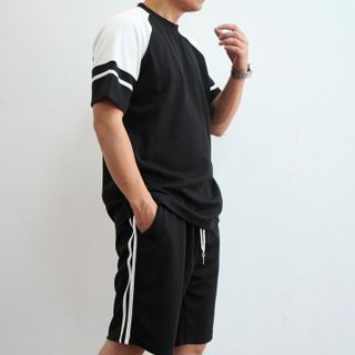 BỘ THỂ THAO CỔ TRÒN NAM  MENSWEAR BTT01 PHỐI SỌC SẮC NÉT TINH TẾ BỘ THỂ THAO COTTON CHÉO VẢI ĐANH MỊN LÊN FORM ĐẸP-TUTO5