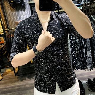 ÁO SƠ MI HỌA TIẾT NAM TUTO5 MENSWEAR SML01 - SƠ MI DÀI TAY LỤA HÀN CHẤM BI SLIM FIT CAO CẤP ÍT NHĂN, PHONG CÁCH, ĐỘC BẢN