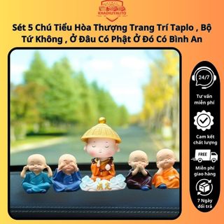 (BÁN SỈ)Sét 5 Chú Tiểu Hòa Thượng Trang Trí Taplo , Bộ Tứ Không , Ở Đâu Có Phật Ở Đó Có Bình An khaihuyauto