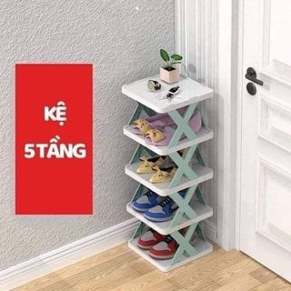 KỆ ĐỂ GIÀY DÉP 5 TẦNG CHỮ X