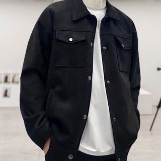 ÁO KHOÁC NAM NHUNG TĂM TUTO5 MENSWEAR KN02 - TÚI HỘP, CÚC BẤM,KIỂU DÁNG HÀN QUỐC,CHẤT LIỆU CAO CẤP FORM RỘNG ẤM ÁP - TUTO5