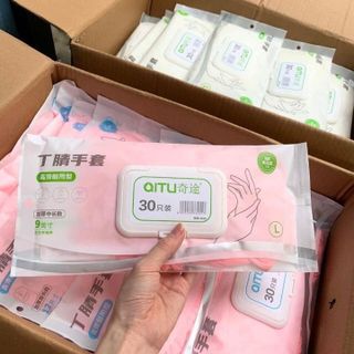 GĂNG TAY CAO SU HỘP 30 CHIẾC