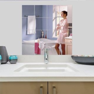 SET 16 MIẾNG GƯƠNG DẺO DÁN TƯỜNG DECOR
