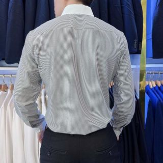 ÁO SƠ MI NAM KẺ CỔ TRẮNG TUTO5 MENSWEAR SMK01 - SƠ MI DÀI TAY BUTTON DOWN FORM SLIM FIT, GẤP HỘP CAO CẤP PHONG CÁCH HÀN QUỐC, TRẺ TRUNG, THANH LỊCH