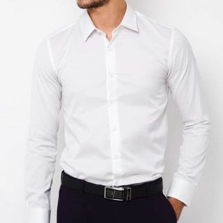 ÁO SƠ MI NAM TRƠN TUTO5 MENSWEAR SMT01 - SƠ MI TAY DÀI CÔNG SỞ COTTON , GẤP HỘP CAO CẤP THANH LỊCH, TRANG TRỌNG
