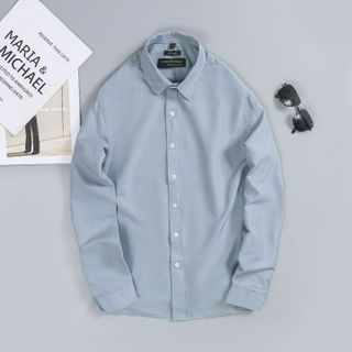 ÁO SƠ MI NAM TRƠN TUTO5 MENSWEAR SMT01 - SƠ MI TAY DÀI CÔNG SỞ COTTON , GẤP HỘP CAO CẤP THANH LỊCH, TRANG TRỌNG