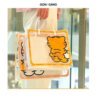 SET 3 TÚI TRONG SUỐT HÌNH HỔ KUTE