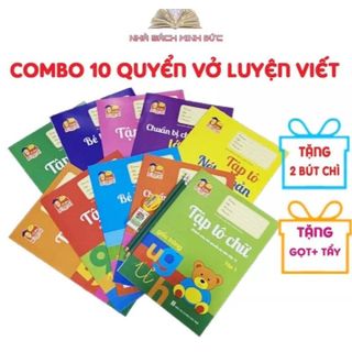 SET 10 QUYỂN TẬP TÔ KÈM 2 BÚT CHÌ