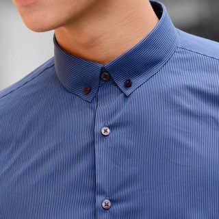 ÁO SƠ MI KẺ SỌC NAM  DÀI TAY CÔNG SỞ SLIM FIT STRIPE BUTTON DOWN SHIRT CHỐNG NHĂN TRẺ TRUNG - TUTO5